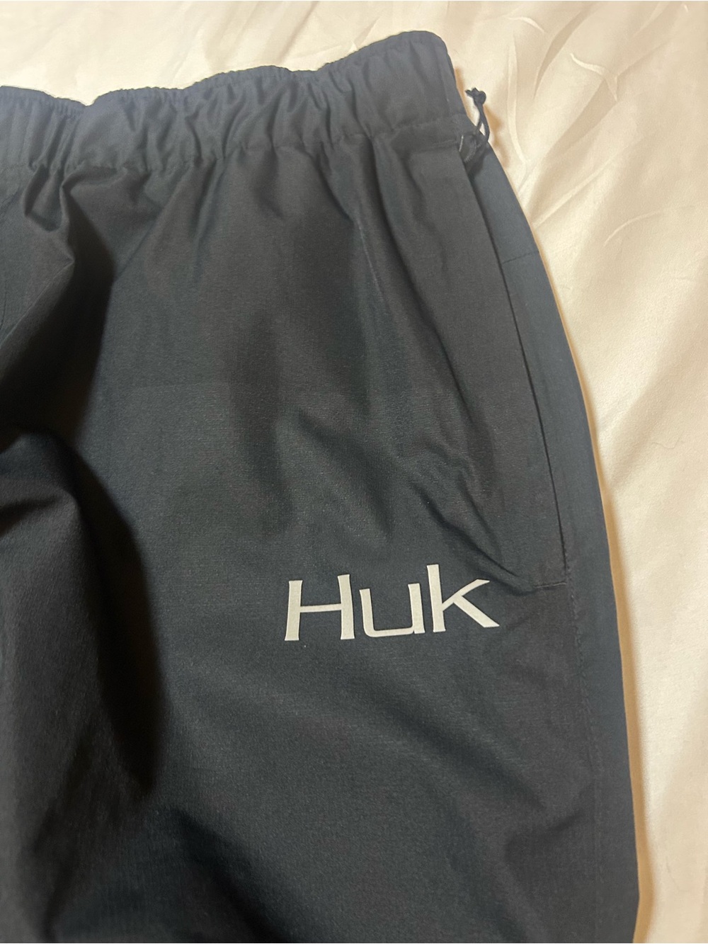 Huk Gunwale Pants Black Size L Windproof Waterproof Fishing Gear Men - Picture 11 of 16
